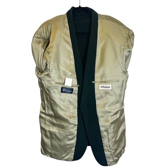 Vintage Wool Cashmere Blazer 40R Dark Green Made in Canada Quiet Luxury Academia - Picture 5 of 6